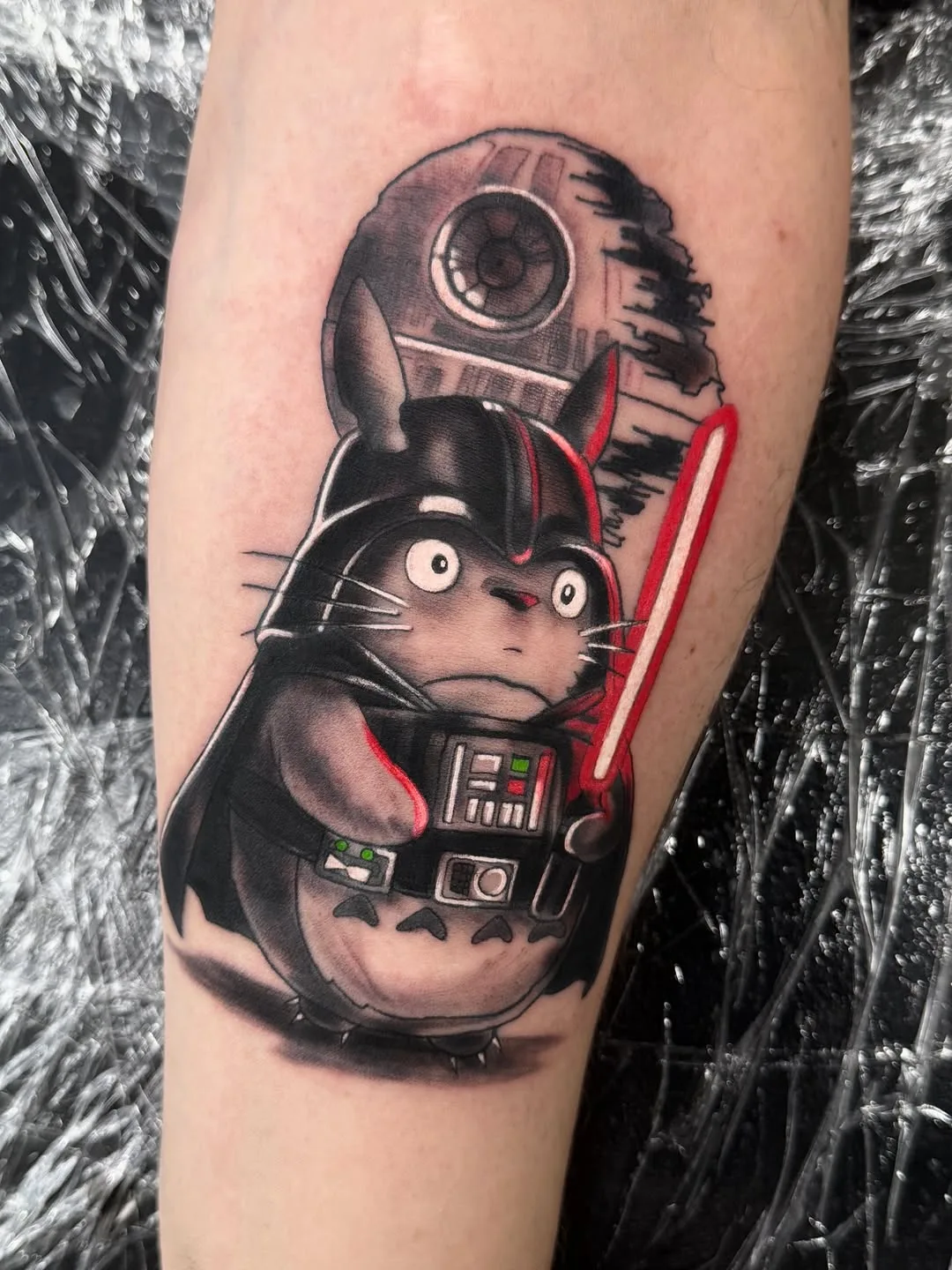 VADER X TOTORO tattoo by Crouchy